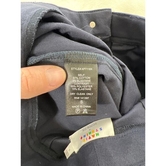 New Stitchfix X Katie Sturino Pippa Stretch Riding Navy Blue Pant Vacation - Picture 5 of 8